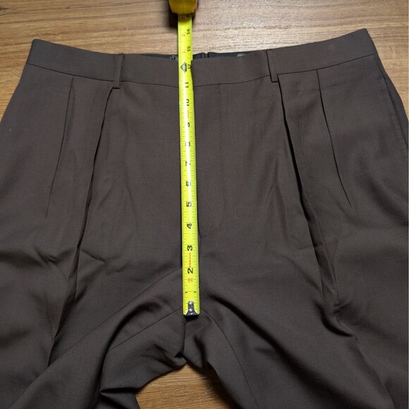 VTG Polo Ralph Lauren Virgin Wool Pants Mens 36x30 Made in Italy Pleated Cuffed - Picture 12 of 12